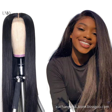 Uniky 30 40 Inch Wig Human Hair Lace Front Long Straight Virgin Hair Blonde 613 Full Lace Wigs Wholesale Wigs